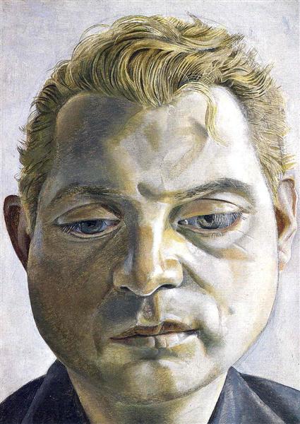 A rare, small-scale oil-on-copper painting by Freud depicts Francis Bacon (1952). Freud’s canvases often depict people from his inner circle. (Wikimedia)