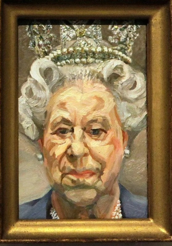 Freud’s portrait of Queen Elizabeth II (2001). (Wikimedia)