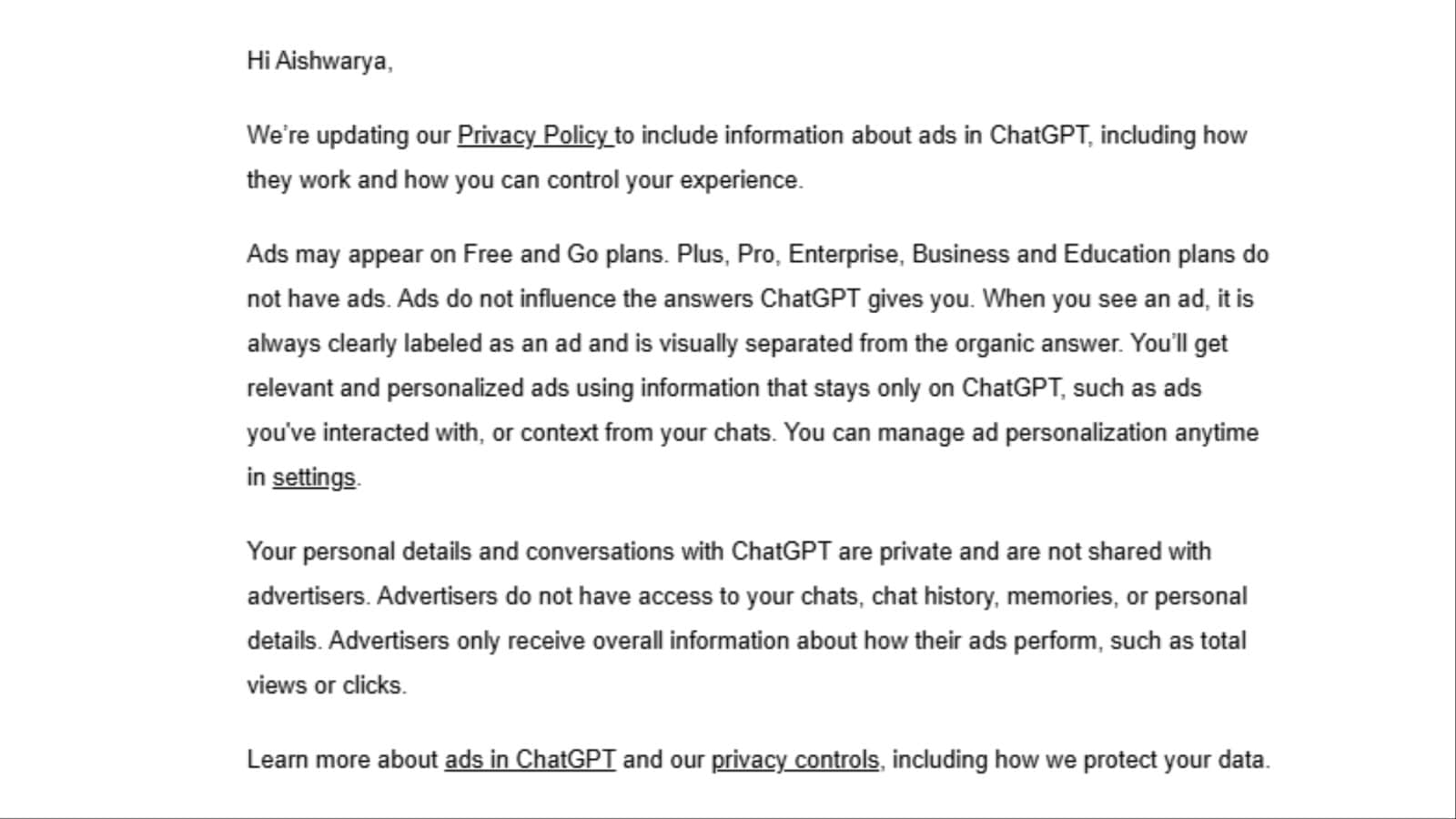 Use ChatGPT often? Have you checked your inbox yet? Use ChatGPT often? Have you checked your inbox yet?