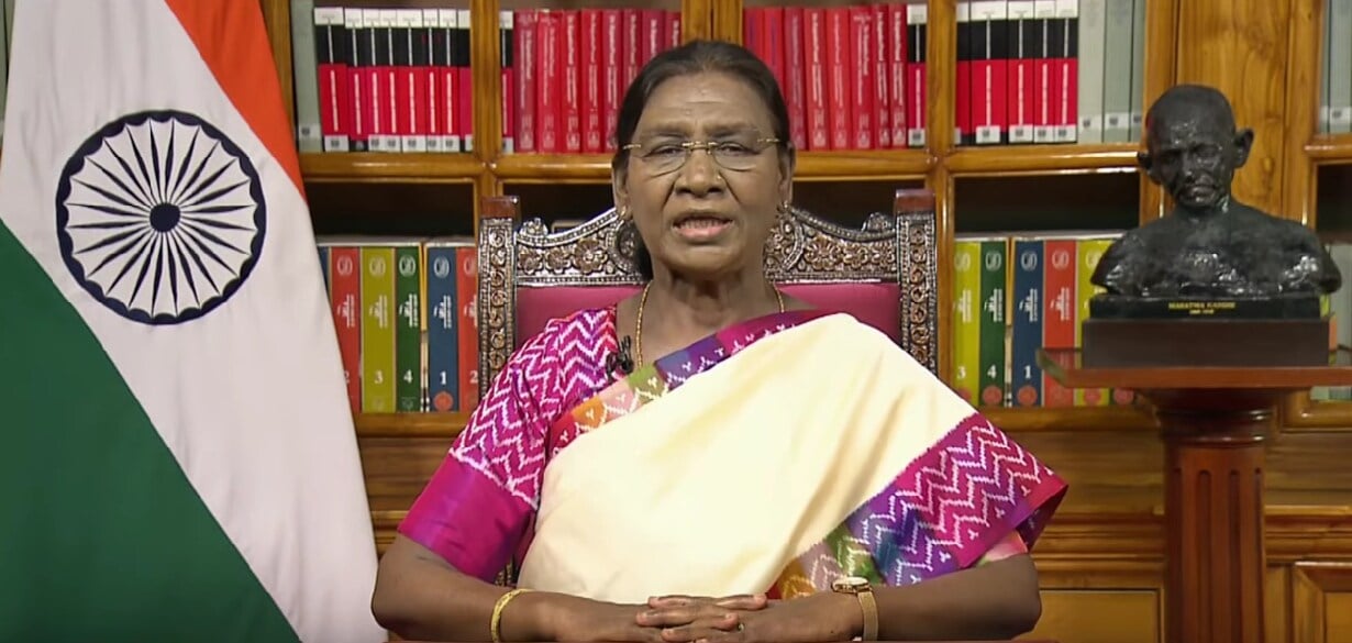 President Droupadi Murmu addressed the nation on the eve of Independence Day. (YouTube) President Droupadi Murmu addressed the nation on the eve of Independence Day. (YouTube)