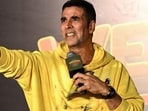 Akshay Kumar celebrated Independence Day in Mumbai.
(Photo by Sujit JAISWAL / AFP)