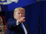 President Donald Trump departs after speaking at the David Mack Center for Training and Intelligence, Friday, Aug. 14, 2026, in Garden City, N.Y. 