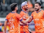 Harmanpreet Singh scored twice in India’s 3-1 victory over Wales in Amstelveen, Netherlands on Saturday. (HI)