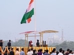 Narendra Modi, India's prime minister, center left, salutes the flag during the nation's Independence Day ceremony at the Red Fort in New Delhi. (Photo for representation)