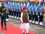 Prime Minister Narendra Modi inspects a Guard of Honour during the 80th Independence Day celebrations, at Red Fort in New Delhi. 