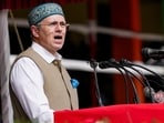Jammu and Kashmir chief minister Omar Abdullah speaks during the 80th Independence Day celebrations, at Bakshi Stadium, in Srinagar.