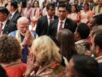Independence Day 2026 highlights: Prime Minister Narendra Modi greeted leaders at President Murmu's At Home Reception.