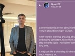 The CEO and a screenshot shared by his personal trainer. 