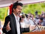 Tamil Nadu Chief Minister C Joseph Vijay addresses the 80th Independence Day celebrations at Fort St. George, in Chennai, Tamil Nadu, Saturday, Aug. 15, 2026.