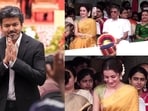 Trisha Krishnan sits with Tamil Nadu CM Vijay's parents.