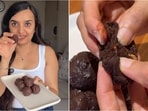 Satisfy sweet cravings with healthy no-bake brownie date bites recipe by dietitian.