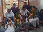 Mahto protests from hospital floor