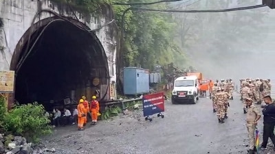 Ajay Verma, executive director of the Vishnugad-Pipalkoti Hydro Electric Project (VPHEP), said preliminary assessment pointed to a rain-saturated aquifer that ruptured through the roof of the 3-km tunnel about 1.44 km from the entrance. (Chamoli DM) Ajay Verma, executive director of the Vishnugad-Pipalkoti Hydro Electric Project (VPHEP), said preliminary assessment pointed to a rain-saturated aquifer that ruptured through the roof of the 3-km tunnel about 1.44 km from the entrance. (Chamoli DM)
