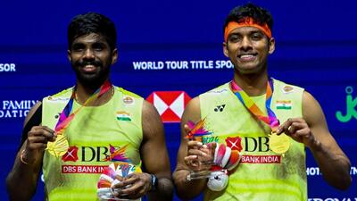 Chirag Shetty (R) and Satwiksairaj Rankireddy will lead India’s hopes at the World Championships. (AFP) Chirag Shetty (R) and Satwiksairaj Rankireddy will lead India’s hopes at the World Championships. (AFP)