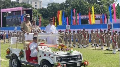 On Independence Day, Tripura CM Manik Saha said the state ranks second in the Northeast in GDP and per capita income, while citing 12 years of growth. (PTI) On Independence Day, Tripura CM Manik Saha said the state ranks second in the Northeast in GDP and per capita income, while citing 12 years of growth. (PTI)