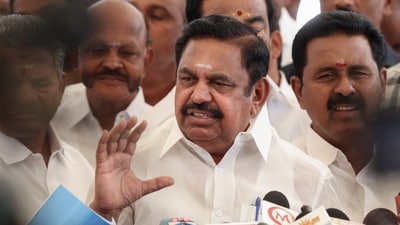 AIADMK party chief Edappadi K Palaniswami said the TVK was focused only on releasing ‘reels’ on social media and not on farmers’ welfare . (PTI)
