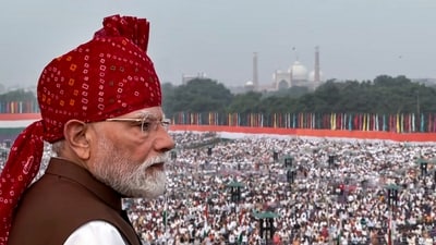 PM Modi's remarks also come amid protests in Maharashtra's Thane and Visakhapatnam in Andhra Pradesh against the construction of data centres. (@narendramodi) PM Modi's remarks also come amid protests in Maharashtra's Thane and Visakhapatnam in Andhra Pradesh against the construction of data centres. (@narendramodi)