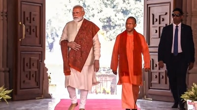 Adityanath said that the tragedy of the Partition and other historical events serve as a means to understand the challenges of the present and the future. (In picture: File photo of Prime Minister Narendra Modi with Uttar Pradesh Chief Minister Yogi Adityanath) (@NarendraModi) Adityanath said that the tragedy of the Partition and other historical events serve as a means to understand the challenges of the present and the future. (In picture: File photo of Prime Minister Narendra Modi with Uttar Pradesh Chief Minister Yogi Adityanath) (@NarendraModi)