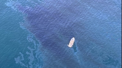 Oil began reaching Oman's coast on Wednesday after spreading at sea for weeks. (AFP)