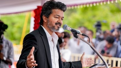 Tamil Nadu Chief Minister C Joseph Vijay addresses the 80th Independence Day celebrations at Fort St. George, in Chennai, Tamil Nadu, Saturday, Aug. 15, 2026. (PTI) Tamil Nadu Chief Minister C Joseph Vijay addresses the 80th Independence Day celebrations at Fort St. George, in Chennai, Tamil Nadu, Saturday, Aug. 15, 2026. (PTI)