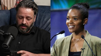 Influencer Andrew Wilson (L) and Candace Owens. (PBD Podcast and file photo)