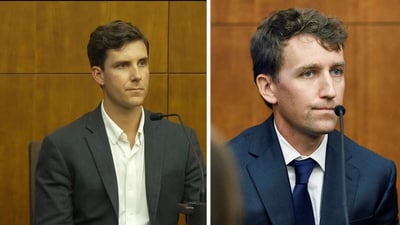 New social media theories are putting Patrick Clancy and his friend Kyle Carney under the spotlight. (Reuters, X/@cathyrusson) New social media theories are putting Patrick Clancy and his friend Kyle Carney under the spotlight. (Reuters, X/@cathyrusson)