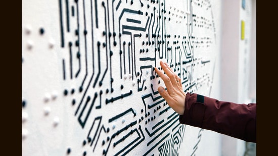 A Braille mural at a street art festival in Russia in 2017. Technology, innovation and empathy can combine in new ways, as apps reach out to the differently abled. (Getty Images)