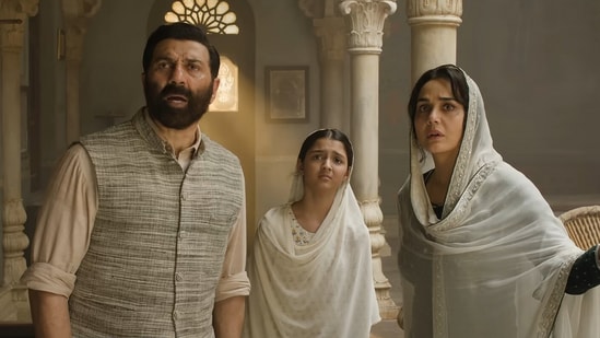 Batwara 1947 box office collection day 1: Sunny Deol and Preity Zinta in a still from Batwara 1947.