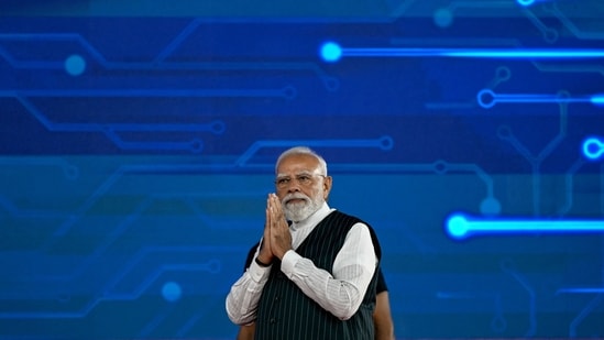 India's Prime Minister Narendra Modi attends the inauguration of chipmaker CG Semi's OSAT (outsourced semiconductor assembly and testing) facility in Gujarat's Sanand on July 4, 2026.