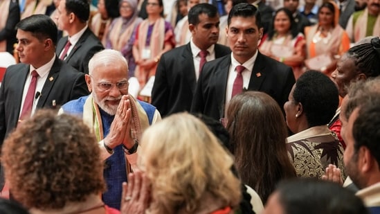 Independence Day 2026 LIVE: Prime Minister Narendra Modi greeted leaders at President Murmu's At Home Reception. Independence Day 2026 LIVE: Prime Minister Narendra Modi greeted leaders at President Murmu's At Home Reception.