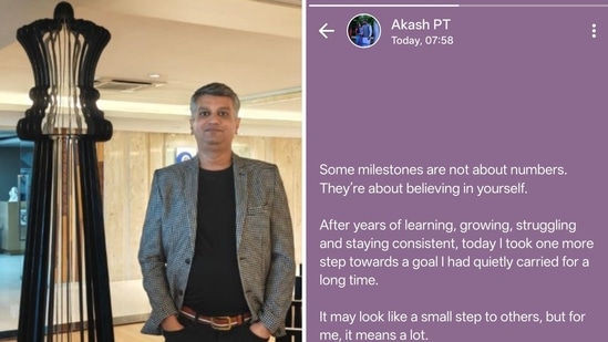 The CEO and a screenshot shared by his personal trainer. (X/@moneyworks4u_fa)