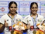 File image of Treesa Jolly (L) and Gayatri Gopichand. (Deepak Gupta/Hindustan Times)