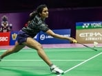 PV Sindhu practises ahead of the World Championships. (BAI)