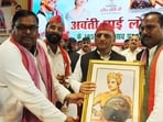 Samajwadi Party chief Akhilesh Yadav (Centre) at an event held to mark Avantibai Lodhi’s anniversary in Lucknow. (Sourced)