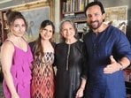 Sharmila Tagore with her children Saif Ali Khan, Soha Ali Khan and Saba Pataudi.