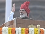 The PM unveiled the seven streams or saptadhara that he believed will power India’s journey to the centenary of its Independence in 1947. (Arvind Yadav/HT Photo)