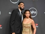 US basketball player Karl-Anthony Towns and US model and socialite Jordyn Woods attend the 2026 ESPY Awards at the David H. Koch Theater at Lincoln Center in New York.