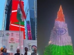 The iconic landmarks turned saffron, white and green, creating a striking display of India’s national pride overseas.