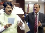 BCI chairman Manan Kumar Mishra (L) on Saturday apologised over the enrollment move after CJI Surya Kant (R) slammed the Bar Council.