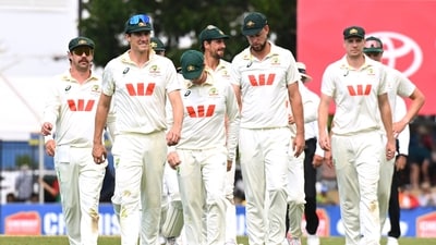 The Australian team after losing to Bangladesh. (AP) The Australian team after losing to Bangladesh. (AP)
