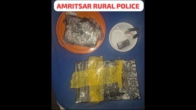 Amritsar rural senior superintendent of police (SSP) Kanwalpreet Singh Chahal said the IED was recovered during intensified checking in the wake of Independence Day. (HT) Amritsar rural senior superintendent of police (SSP) Kanwalpreet Singh Chahal said the IED was recovered during intensified checking in the wake of Independence Day. (HT)