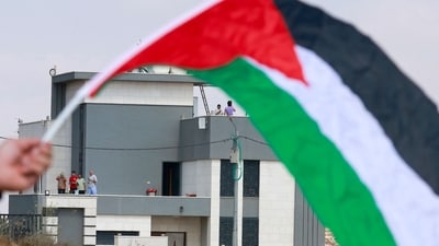 A joint statement said that they "condemn the declared Israeli rejection of the Road Map" and of Palestinian statehood, accusing it of undermining the plan's implementation. (AFP)