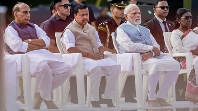 President Droupadi Murmu, along with PM Narendra Modi, and other leaders during former Prime Minister Atal Bihari Vajpayee's death anniversary at his memorial 'Sadaiv Atal' (Atul Yadav/PTI) President Droupadi Murmu, along with PM Narendra Modi, and other leaders during former Prime Minister Atal Bihari Vajpayee's death anniversary at his memorial 'Sadaiv Atal' (Atul Yadav/PTI)