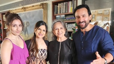 Sharmila Tagore with her children Saif Ali Khan, Soha Ali Khan and Saba Pataudi. Sharmila Tagore with her children Saif Ali Khan, Soha Ali Khan and Saba Pataudi.