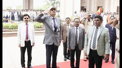 The Independence Day was celebrated with patriotic fervour at the Lucknow bench of the Allahabad high court. (Sourced)
