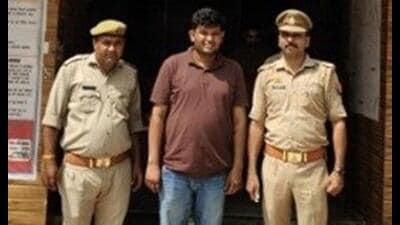 The accused in police custody (Sourced) The accused in police custody (Sourced)