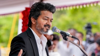 Tamil Nadu Chief Minister C Joseph Vijay addresses the 80th Independence Day celebrations at Fort St. George, in Chennai. (PTI) Tamil Nadu Chief Minister C Joseph Vijay addresses the 80th Independence Day celebrations at Fort St. George, in Chennai. (PTI)