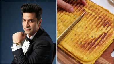 Chef Kunal Kapur shares a hassle-free method to prepare besan cheela using a sandwich maker. (Instagram) Chef Kunal Kapur shares a hassle-free method to prepare besan cheela using a sandwich maker. (Instagram)