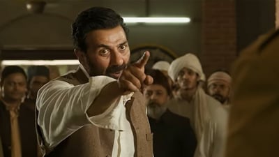 Batwara 1947 box office collection day 2: Sunny Deol in a still from the film. Batwara 1947 box office collection day 2: Sunny Deol in a still from the film.