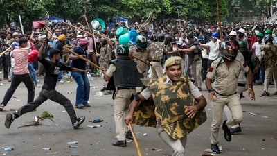 Chaos at Jantar Mantar during the protests last month. (PTI) Chaos at Jantar Mantar during the protests last month. (PTI)